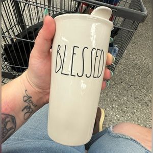 Rae Dunn Glass Blessed Travel Mug